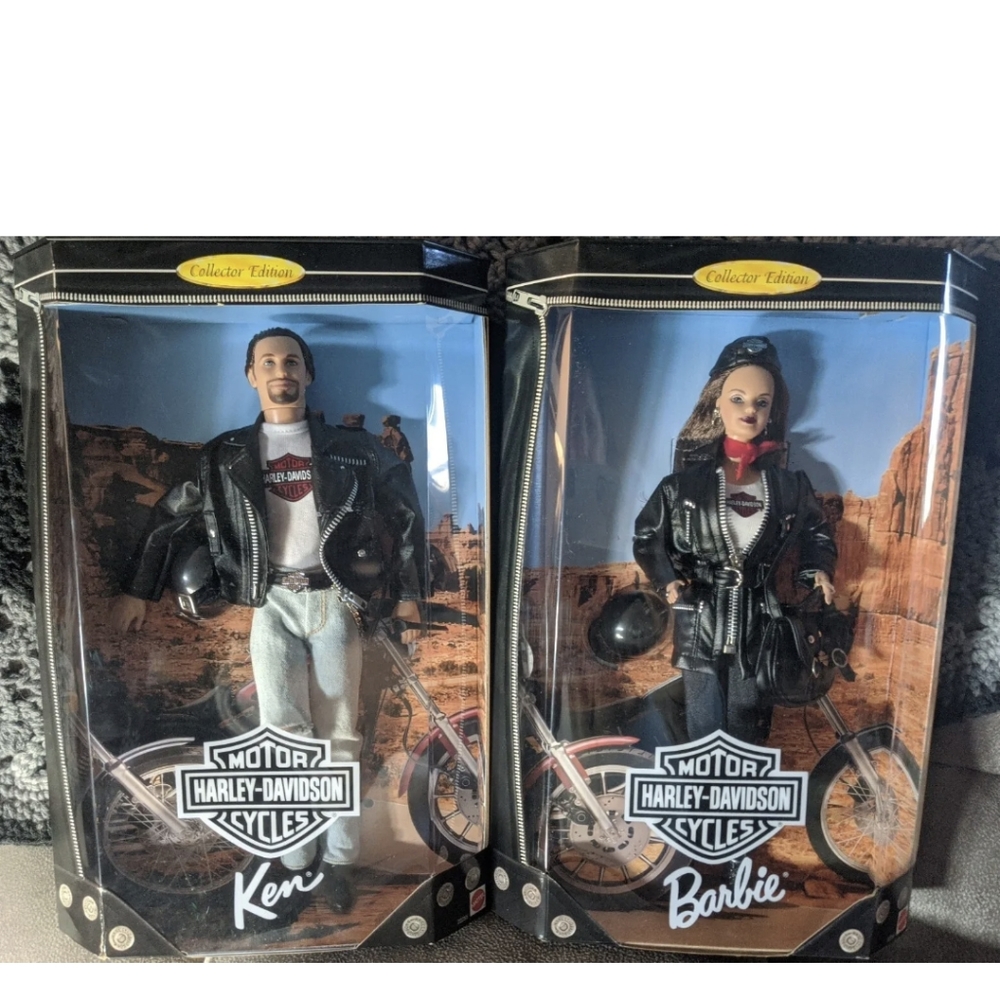 Barbie & Ken Harley Davidson Collector Limited Edition Doll Set 1998 New in Box.